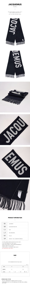 JACQUEMUS フリンジロゴマフラー 152756687 [P]