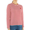 COMME DES GARCONS rote Herz-Patch gestreifte AZ T163 051 4 Damen Langarmshirt 27473727 [P]
