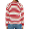 COMME DES GARCONS rote Herz-Patch gestreifte AZ T163 051 4 Damen Langarmshirt 27473727 [P]