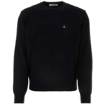 VIVIENNE WESTWOOD アルファベットロゴ刺繍ラウンドネックニット 153209201