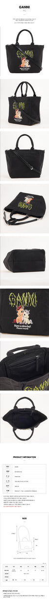 Ganni Small Shopper Bag with Pony Print 156942073 [P]