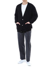 BALMAIN Woll V-Neck Cardigan mit Silberknöpfen 105398164 [P]