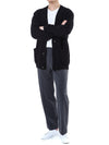 BALMAIN Woll V-Neck Cardigan mit Silberknöpfen 105398164 [P]