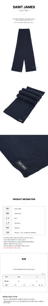 Saint James Canoe Navy FW25 Unisex Scarf 146278912 [P]