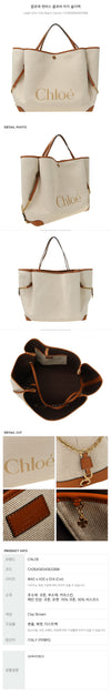 CHLOE キャンバス クローバー ラージ ショルダーバッグ 158480572 [P]