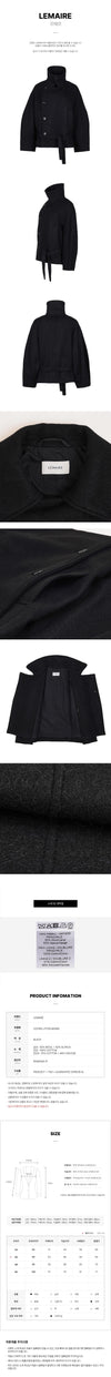 LEMAIRE Short Wrap Coat 161571715 [P]