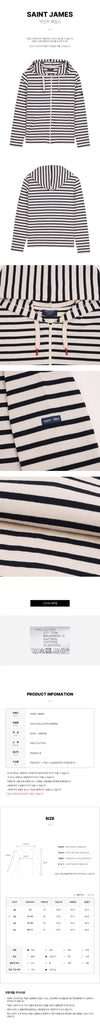 SAINT JAMES Hoodie mit Reißverschluss in Ecru Marine SS26 für Frauen 154130557 [P]