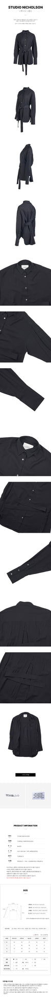STUDIO NICHOLSON Damen KondeL Gurt Hemd Schwarz 53606162 [P]
