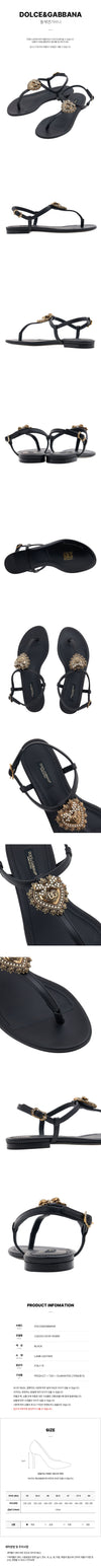DOLCE & GABBANA Damen Devotion Flachsandalen AX191 80999 63075540 [P]
