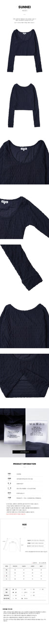 SUNNEI ジャカード クロップ トップス CRTWWTOP026 PLY015 492 48460108 [P]