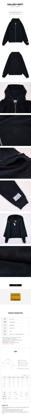 GALLERY DEPT Men's Logo Embroidered Zip-Up Hoodie 151284511 [P]