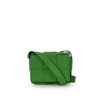 Bottega Veneta Intrecciato Leather Candy Crossbody Mini Cassette Bag Parakeet 160158646 [P]