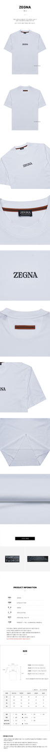 ZEGNA E7364 A777 N01 SS25 男性 クルーネック ソリッド Tシャツ 136610992 [P]