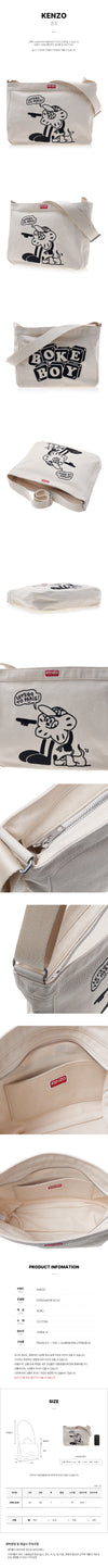 KENZO Bork Boy Canvas Schultertasche Damen FD55SA919F35 76415841 [P]
