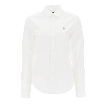 Polo Ralph Lauren Pony Logo Embroidered Oxford Shirt White 211891377 003 150391912