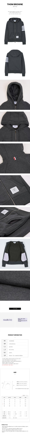 THOM BROWNE ループバッグ 4バーフードジップアップ 152929439 [P]