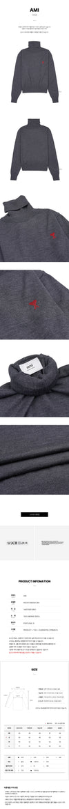 AMI Small Heart Logo Knit 114333002 [P]