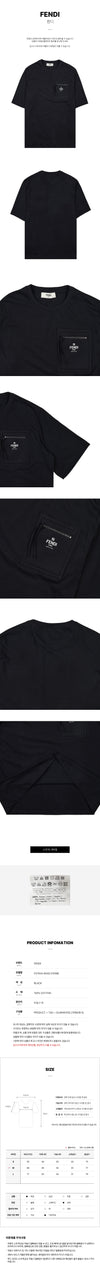 FENDI 女性用ロゴジッパーポケットTシャツ 72706701 [P]