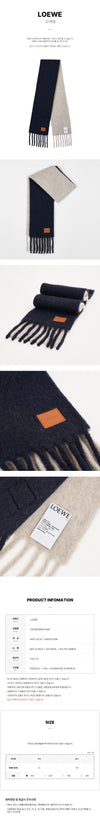 LOEWE アルパカウール混マフラー 153373332 [P]