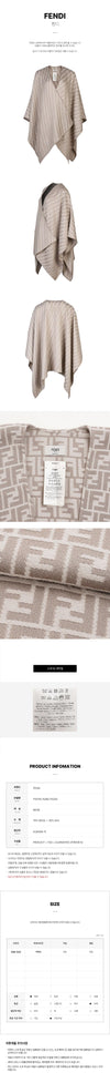 FENDI Damen FF Woll-Seiden-Poncho 160534480 [P]