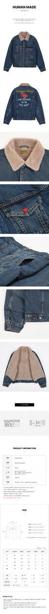Human Made Men's Boa Lined Denim Jacket 154072703 [P]