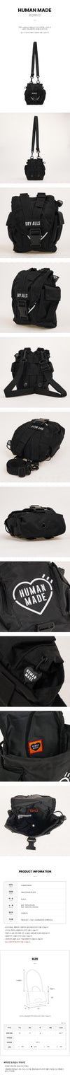 HUMAN MADE HM32GD009 BLACK FW26 Herren Militär Multi Crossbody Bag 162370751 [P]