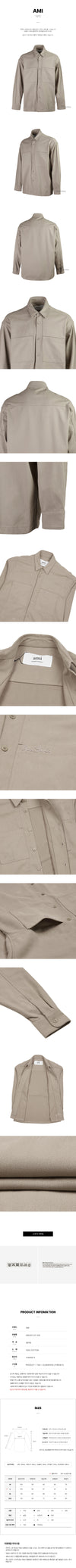 AMI Embroidered Logo Men's Overshirt HSH301 221 250 47306120 [P]