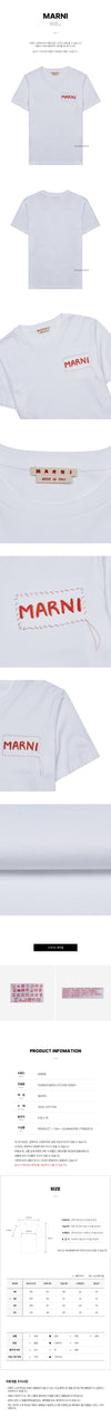 MARNI Herres T-Shirt mit Logo-Patch 132698938 [P]