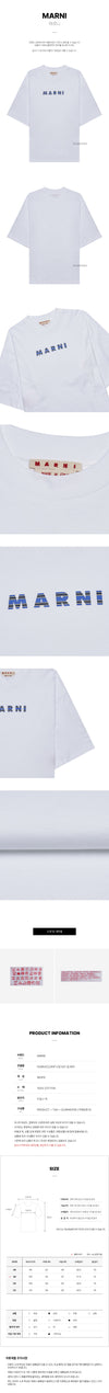 MARNI HUMU0223HP USCX51 SLW01 SS25 Herren T-Shirt mit Logo-Druck 132698937 [P]