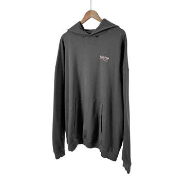 BALENCIAGA Destroye Polyester Large Fit Hoodie T-Shirt grau 157403487