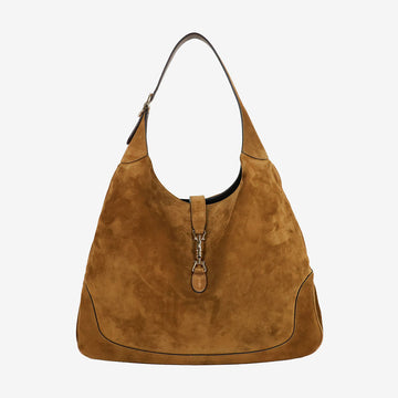 GUCCI スエード ミディアム ショルダーバッグ ブラウン 841542 162954218 [P]