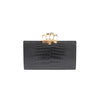 Alexander McQueen Crocodile Pattern Gold Handle Clutch Bag 54206533 158538269 [P]