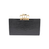 Alexander McQueen Crocodile Pattern Gold Handle Clutch Bag 54206533 158538269 [P]