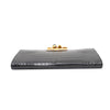 Alexander McQueen Crocodile Pattern Gold Handle Clutch Bag 54206533 158538269 [P]