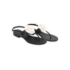 CHANEL Damen Sandalen aus Lammleder mit Kamellienriemen G37117 160695269 [P]