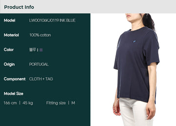 Maison Kitsune Women's Short Sleeve T-Shirt (LW00106KJ0119 INK BLUE) 85143657