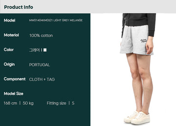 MAISON KITSUNE 24SS (MW01404KM0321 LIGHT GREY MELANGE) Damen Shorts 84514629