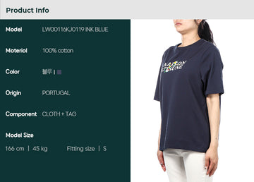 Maison Kitsune (LW00116KJ0119 INK BLUE) Women's Short Sleeve T-Shirt 85143666