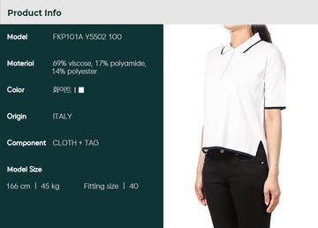 THOM BROWNE 24SS (FKP101A Y5502 100) Damen Kurzarm Polo-Shirt 85143781