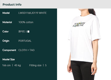 MAISON KITSUNE 女性用半袖Tシャツ (LW00116KJ0119 ホワイト) 85143664