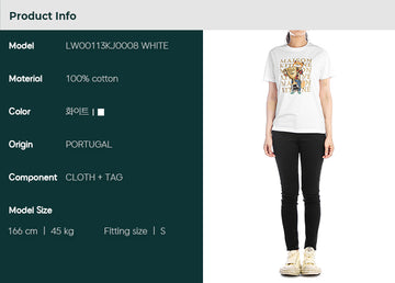 MAISON KITSUNE (LW00113KJ0008 WEISS) Damen Fox Champion T-Shirt 85143688
