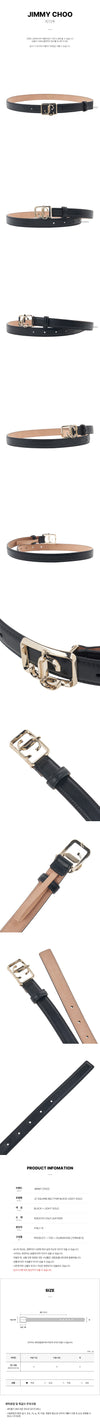 Jimmy Choo JC Square Belt PKR Black Light Gold SS25 132699999 [P]