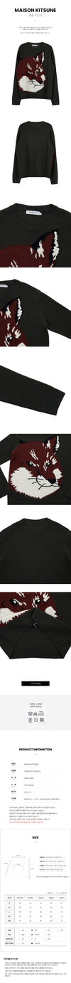 Maison Kitsune Men's Big Fox Head Wool Knit 73539076 [P]