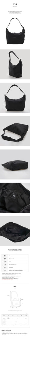 Y-3 JW6218 BLACK FW25 Large Shoulder Bag 147406480 [P]