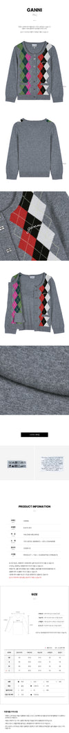 Ganni Check Cardigan 143665756 [P]