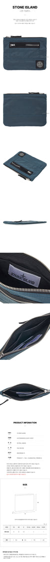 STONE ISLAND ロゴパッチジッパーポーチ 142084169 [P]