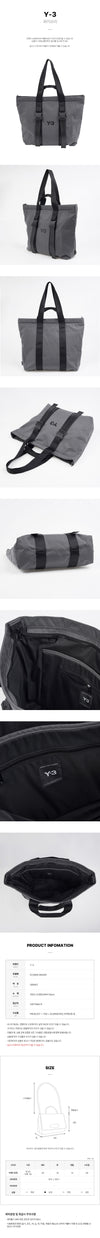 Y-3 KC0809 GRANIT FW25 Men's Shopper Tote Bag 147406484 [P]