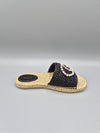 Gucci Interlocking G Espadrille Rafia Sandals 780589 158495078 [P]