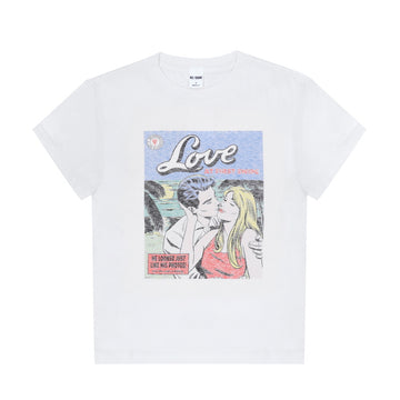 RE DONE 024-02WCGT389 Damen T-Shirt mit kurzen Ärmeln 157318295