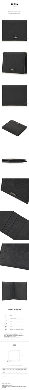 ZEGNA LHCVM E1787Z NER SS25 Herren Logo Kreditkartenetui 128305473 [P]
